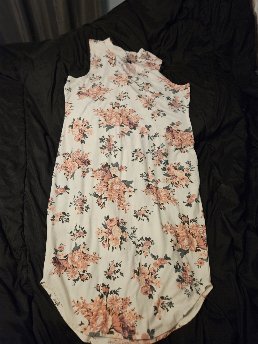 Rue21 Girls Floral Sleeveless Dress - Peach and Green on White
